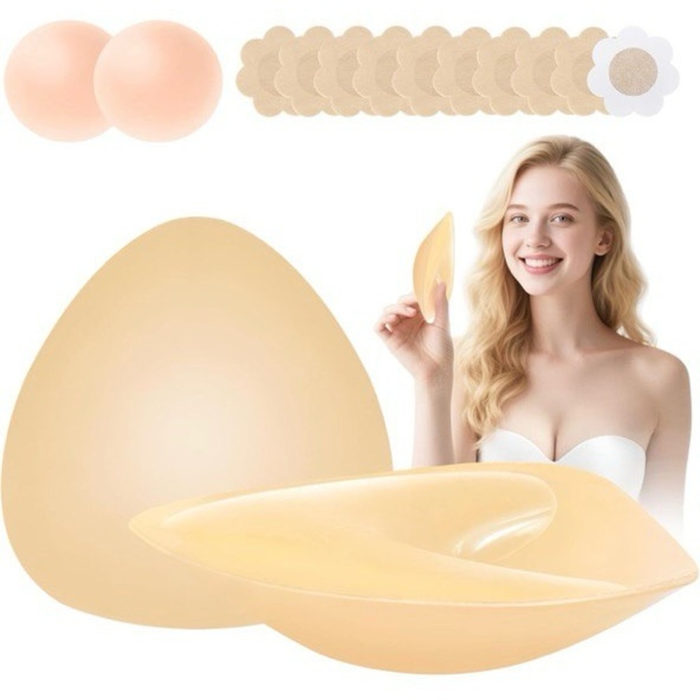 Women’s Sticky Bra Inserts - Reusable, Lift Support, Washable